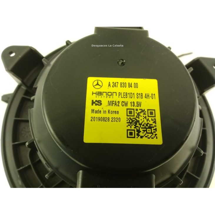 A2478308400 MOTOR CALEFACCION MERCEDES BENZ CLASE A (W177) |Desguaces La Cabaña
