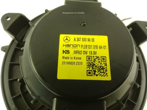 A2478308400 MOTOR CALEFACCION MERCEDES BENZ CLASE A (W177) |Desguaces La Cabaña