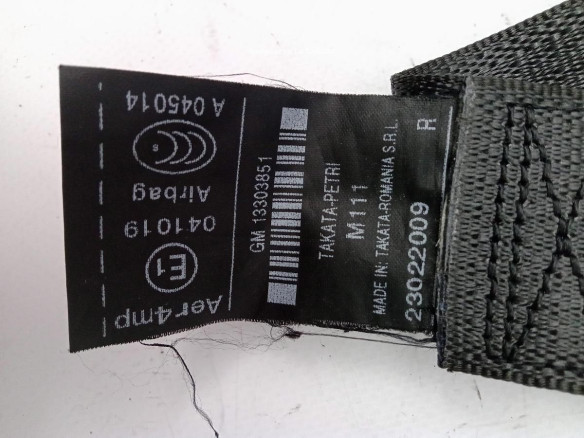 0913 CINTURON DEL DER OPEL INSIGNIA A (G09) |Desguaces La Cabaña