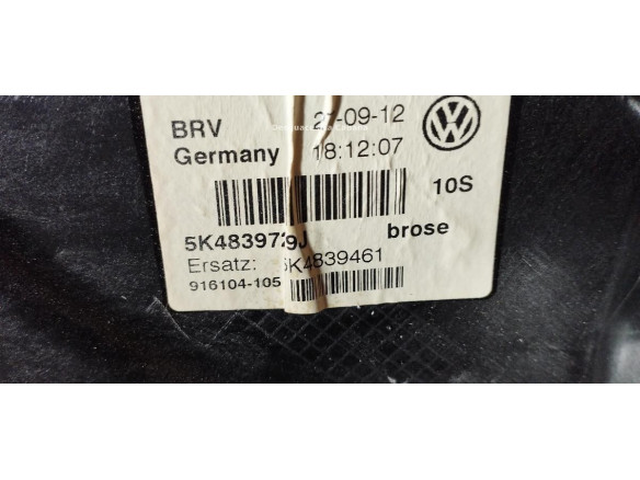 ELEVALUNAS PUERTA LAT TRA IZQ VW GOLF VI (5K1) |Desguaces La Cabaña