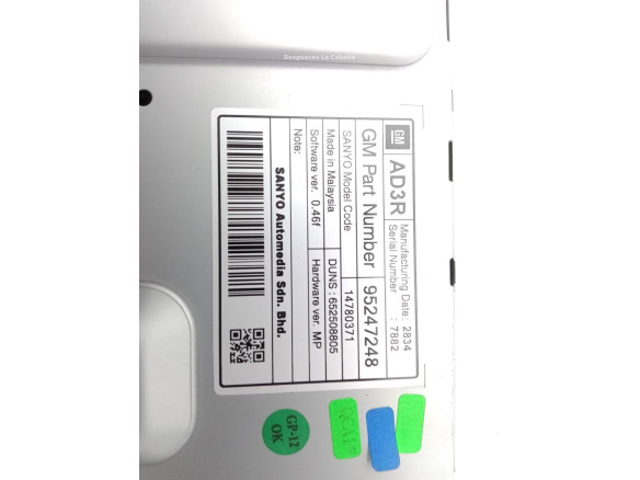 95747248 PANTALLA MULTIMEDIA OPEL ASTRA J (P10) |Desguaces La Cabaña