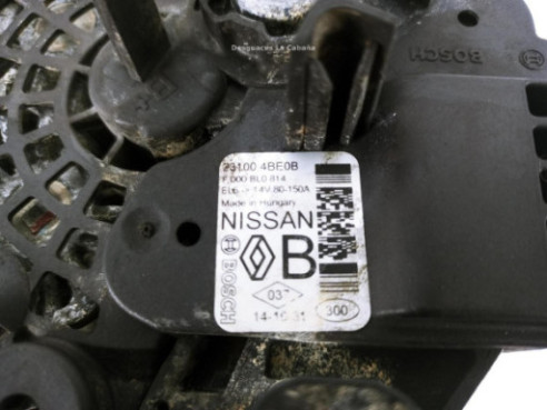  231004BE0BE ALTERNADOR NISSAN PULSAR Fastback (C13) |Desguaces La Cabaña