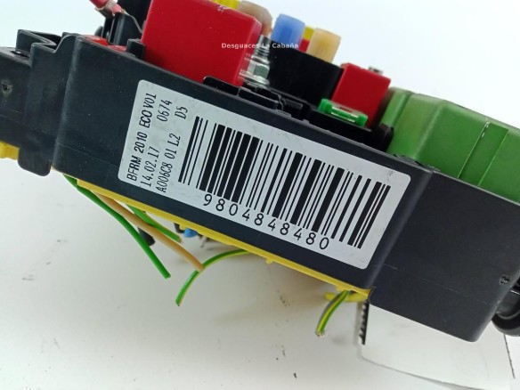9804848480 CAJA FUSIBLES EXTERIOR (BSM) PEUGEOT 208 |Desguaces La Cabaña