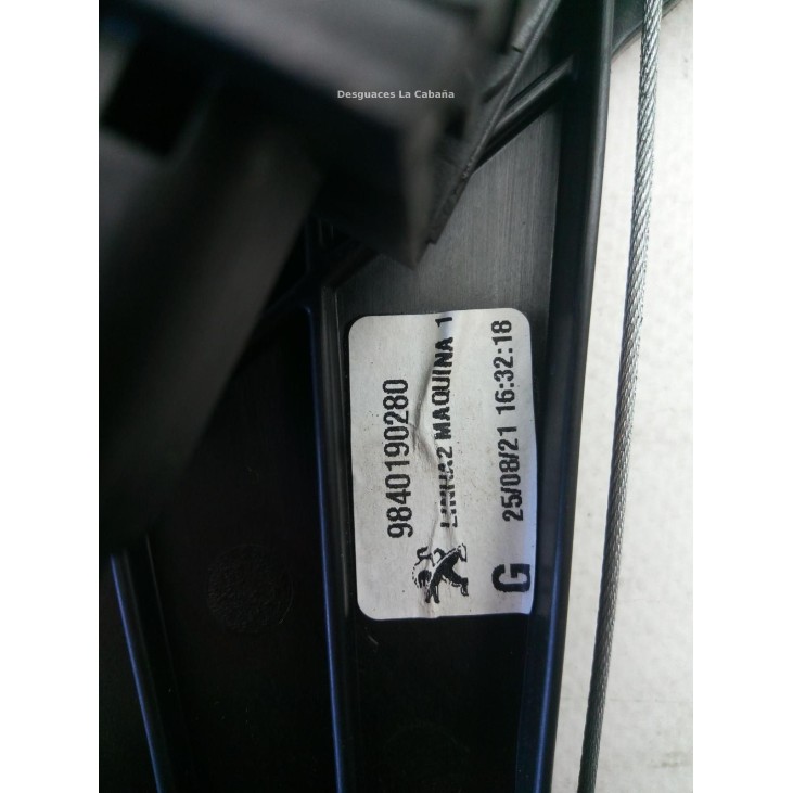9840190280 ELEVALUNAS PUERTA LAT TRA IZQ PEUGEOT 3008 SUV (M_) |Desguaces La Cabaña