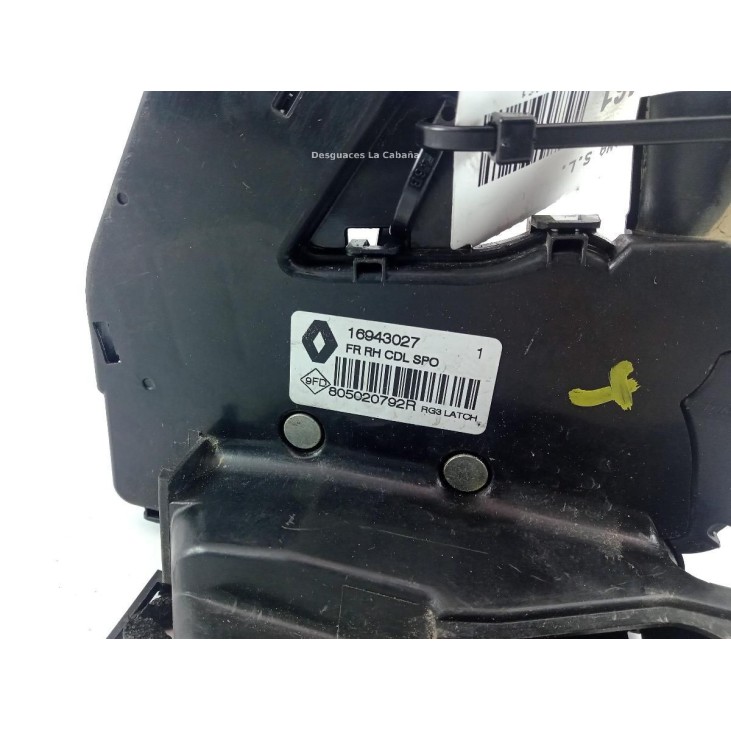 805020792R CERRADURA PUERTA LAT DEL DER RENAULT TALISMAN (L2M_) |Desguaces La Cabaña