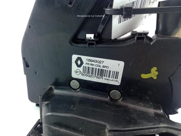 805020792R CERRADURA PUERTA LAT DEL DER RENAULT TALISMAN (L2M_) |Desguaces La Cabaña