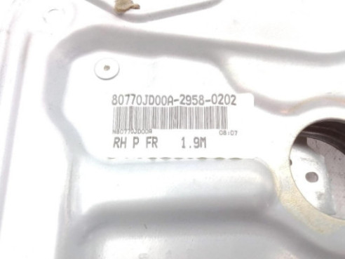 80770JD00A ELEVALUNAS PUERTA LAT DEL DER NISSAN QASHQAI / QASHQAI +2 I (J10, JJ10) |Desguaces La Cabaña