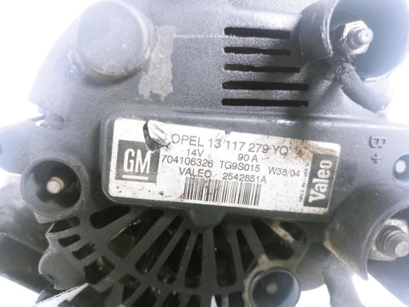 2542851A ALTERNADOR OPEL CORSA C (X01) |Desguaces La Cabaña