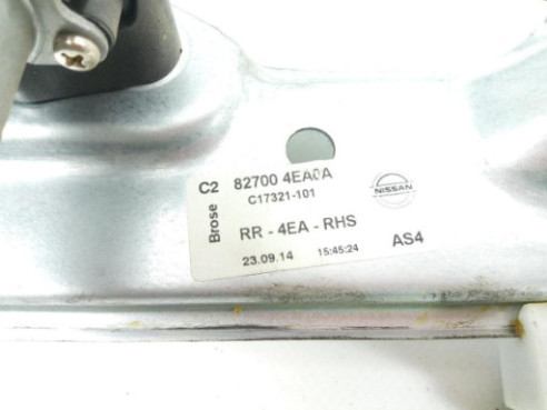 827004EA0A ELEVALUNAS PUERTA LAT TRA DER NISSAN QASHQAI II Todo terreno, cerrada (J11, J11_) |Desguaces La Cabaña