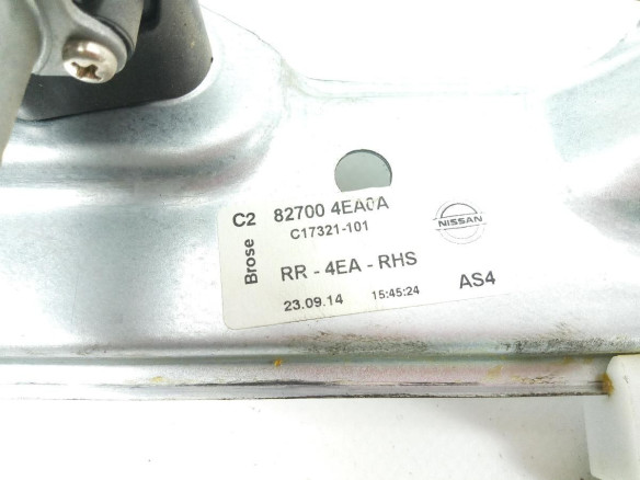 827004EA0A ELEVALUNAS PUERTA LAT TRA DER NISSAN QASHQAI II Todo terreno, cerrada (J11, J11_) |Desguaces La Cabaña