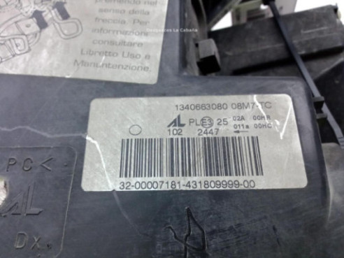 1340663080 FARO DERECHO PEUGEOT BOXER Furgón |Desguaces La Cabaña