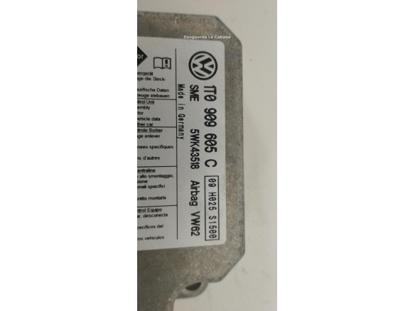 1T0909605C CENTRALITA AIRBAG VW TOURAN (1T1, 1T2) |Desguaces La Cabaña
