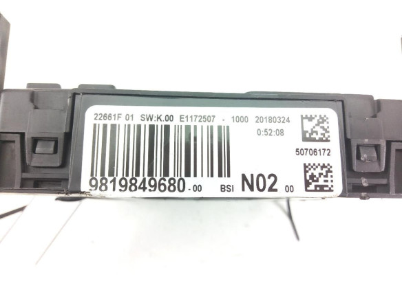9819849680 CAJA FUSIBLES INTERIOR (BSI) CITROEN C-ELYSEE |Desguaces La Cabaña