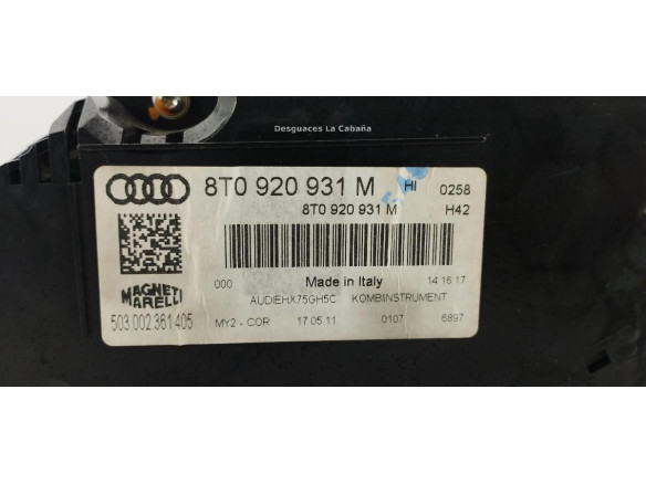 8T0920931M CUADRO INSTRUMENTOS AUDI A5 (8T3) |Desguaces La Cabaña