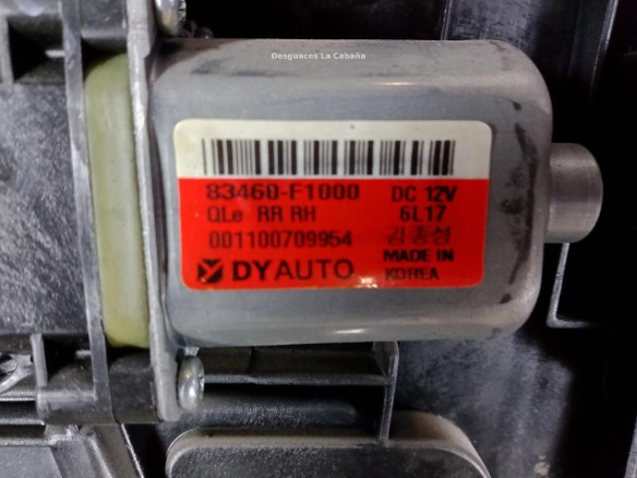 83460F1000 ELEVALUNAS PUERTA LAT TRA DER KIA SPORTAGE (QL) |Desguaces La Cabaña