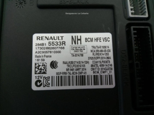 284B15533R CENTRALITA MULTIFUNCION RENAULT KADJAR (HA_, HL_) |Desguaces La Cabaña