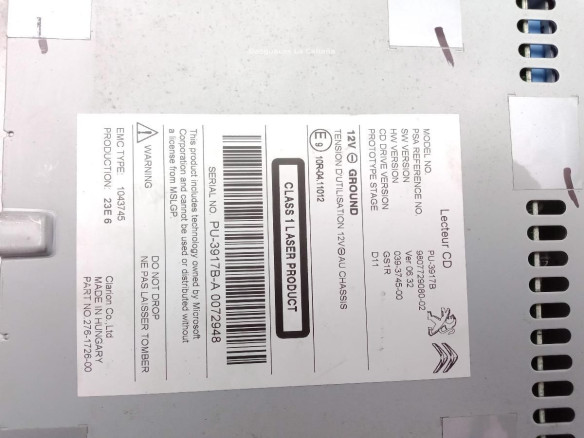 980772908002 MODULO RADIO PEUGEOT 508 |Desguaces La Cabaña