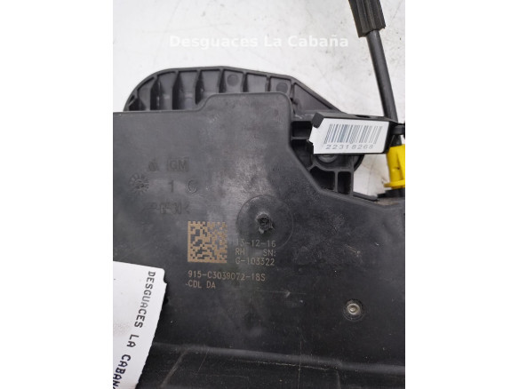 CERRADURA PUERTA LAT DEL DER OPEL ASTRA K (B16) |Desguaces La Cabaña