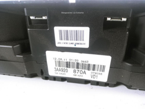 3AA920870A CUADRO INSTRUMENTOS VW PASSAT (362) |Desguaces La Cabaña