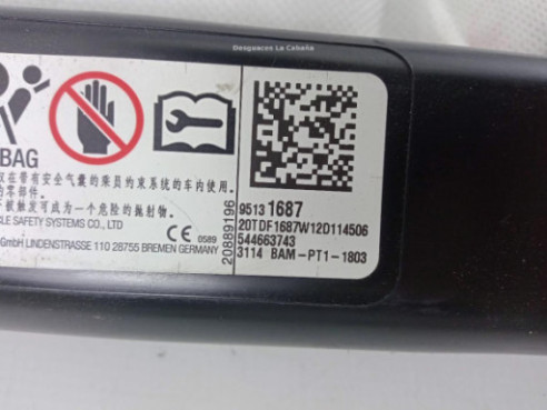AIRBAG CORTINA IZQ OPEL MOKKA / MOKKA X (J13) |Desguaces La Cabaña