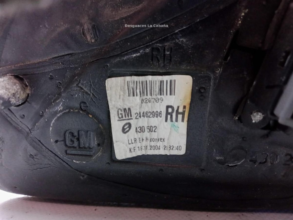 24462996 ESPEJO DER OPEL ASTRA H (A04) |Desguaces La Cabaña