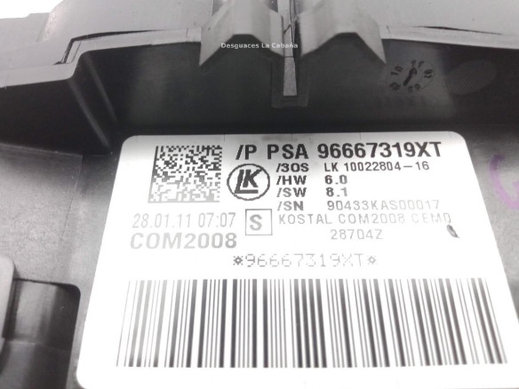 96667319XT MANDO COMPLETO PEUGEOT 5008 |Desguaces La Cabaña