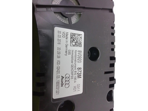8V0920 CUADRO INSTRUMENTOS AUDI A3 (8V1, 8VK) |Desguaces La Cabaña