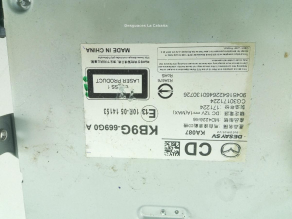 KB9G669G0A MODULO RADIO MAZDA CX-5 (KF) |Desguaces La Cabaña