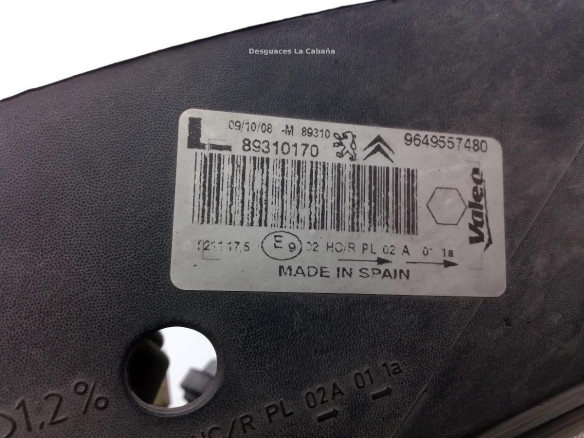 9649557480 FARO IZQUIERDO CITROEN XSARA PICASSO (N68) |Desguaces La Cabaña