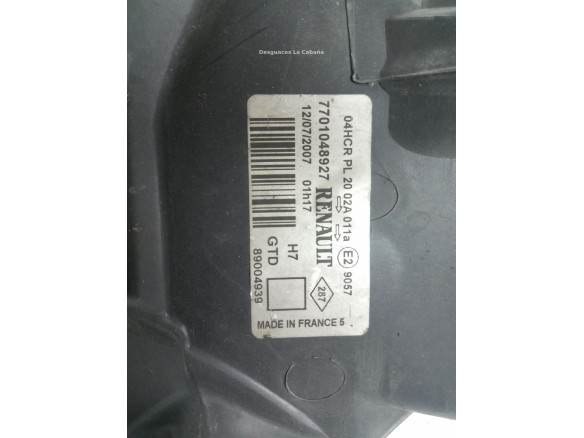 7701048927 FARO IZQUIERDO RENAULT LAGUNA II (BG0/1_) |Desguaces La Cabaña