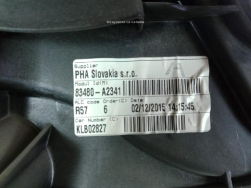 83480A2341 ELEVALUNAS PUERTA LAT TRA DER KIA CEE'D (JD) |Desguaces La Cabaña