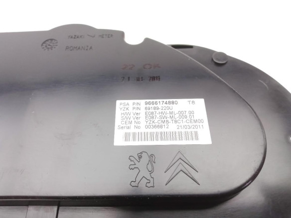 9666174880 CUADRO INSTRUMENTOS PEUGEOT 3008 Limusina (0U_) |Desguaces La Cabaña