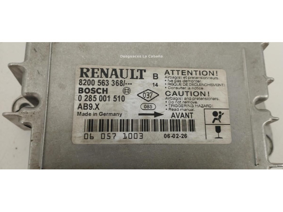 820563368 CENTRALITA AIRBAG RENAULT CLIO III (BR0/1, CR0/1) |Desguaces La Cabaña