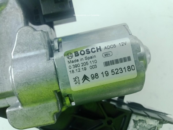 9819523180 MOTOR LIMPIAPARABRISAS TRA CITROEN C4 SPACETOURER |Desguaces La Cabaña