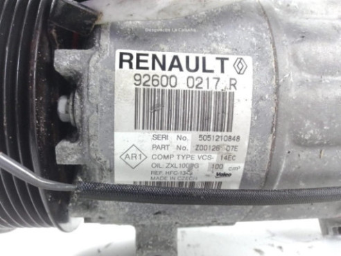 926000217R COMPRESOR AA RENAULT CAPTUR (J5_, H5_) |Desguaces La Cabaña