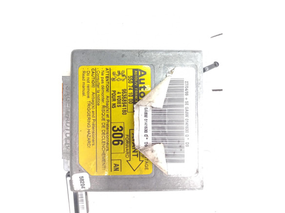 9636894180 CENTRALITA AIRBAG PEUGEOT 306 Fastback (7A, 7C, N3, N5) |Desguaces La Cabaña