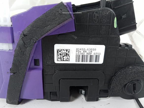 81410G3010 CERRADURA PUERTA LAT TRA IZQ HYUNDAI i30 (PDE, PD) |Desguaces La Cabaña