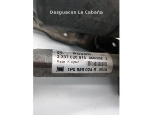 1P0955024B, MOTOR LIMPIAPARABRISAS DEL SEAT LEON (1P1) |Desguaces La Cabaña