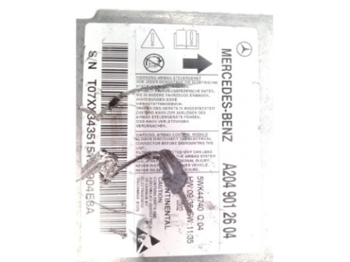 A2049012604 CENTRALITA AIRBAG MERCEDES BENZ CLASE C (W204) |Desguaces La Cabaña