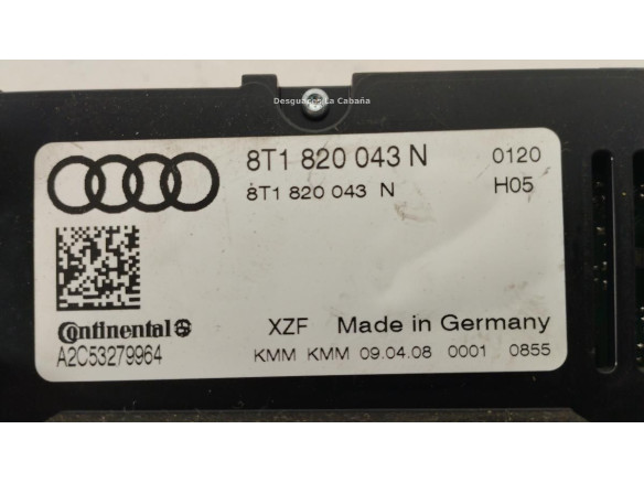8T1820043N MANDO CLIMA AUDI A4 Avant (8K5, B8) |Desguaces La Cabaña