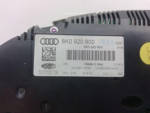 8K0920900 CUADRO INSTRUMENTOS AUDI A4 (8K2, B8) |Desguaces La Cabaña