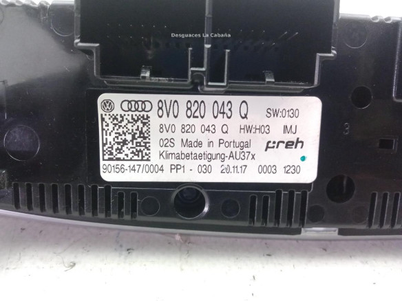 8V0820043Q MANDO CLIMA AUDI A3 Sportback (8VA, 8VF) |Desguaces La Cabaña