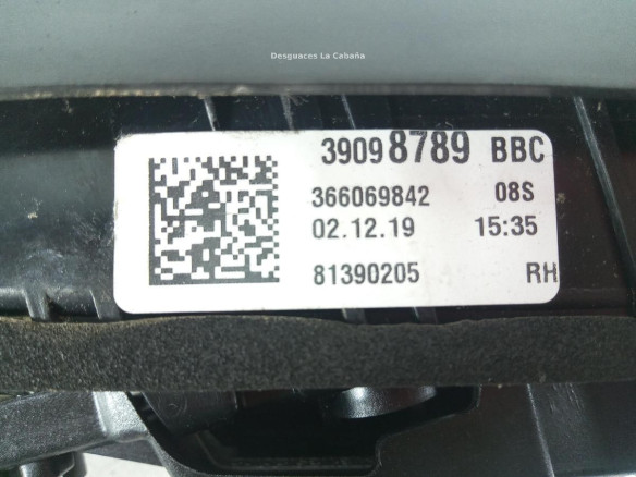 39098789 PILOTO TRA DER INT OPEL ASTRA K (B16) |Desguaces La Cabaña
