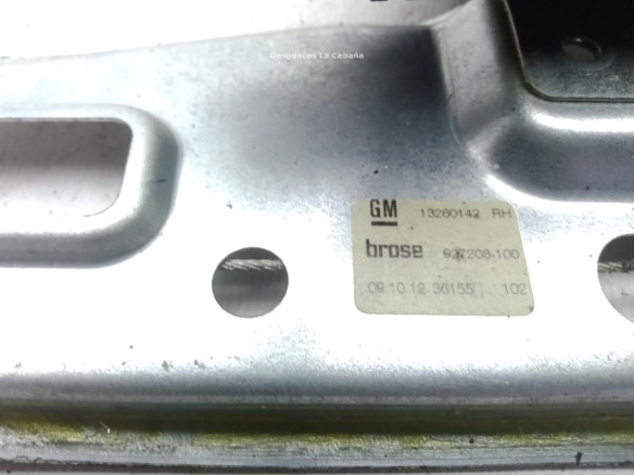 13260142 ELEVALUNAS PUERTA LAT TRA DER OPEL ZAFIRA TOURER C (P12) |Desguaces La Cabaña