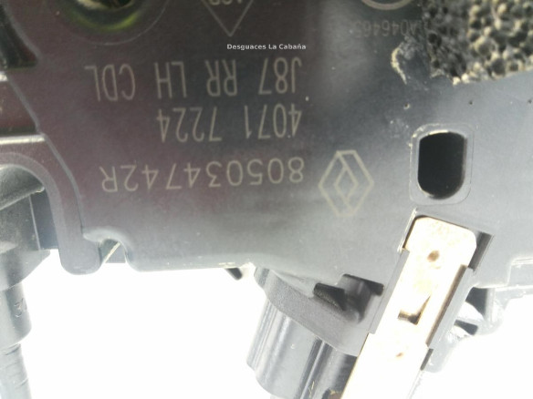 805034742R CERRADURA PUERTA LAT TRA IZQ RENAULT CAPTUR (J5_, H5_) |Desguaces La Cabaña