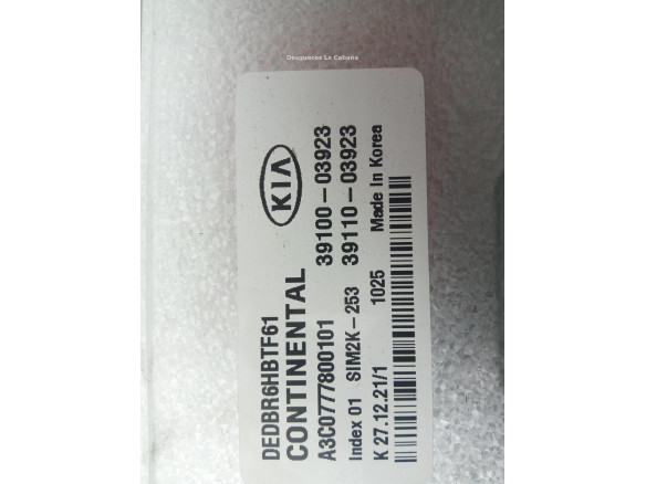 3910003923 MODULO ELECTRONICO 3 KIA NIRO |Desguaces La Cabaña