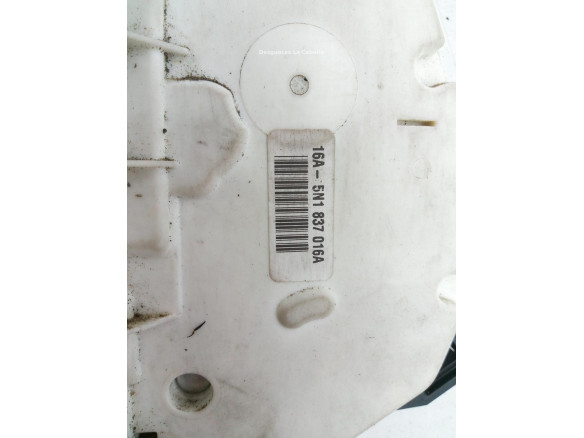 5N1837016A CERRADURA PUERTA LAT DEL DER VW SCIROCCO (137, 138) |Desguaces La Cabaña