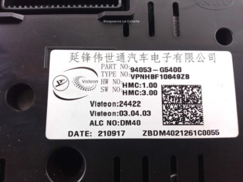 94053G5400 CUADRO INSTRUMENTOS KIA NIRO |Desguaces La Cabaña
