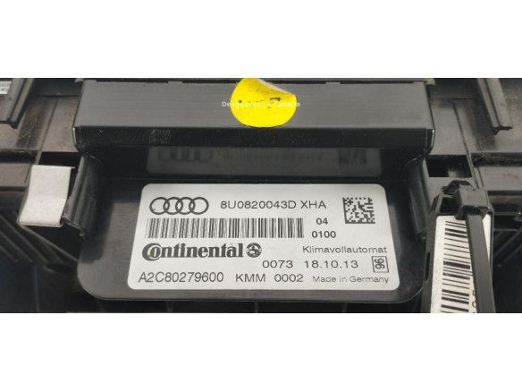 8U0820043D MANDO CLIMA AUDI Q3 (8UB, 8UG) |Desguaces La Cabaña
