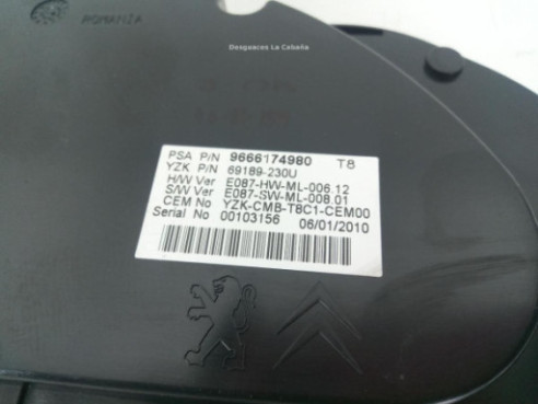 9666174980 CUADRO INSTRUMENTOS PEUGEOT 5008 |Desguaces La Cabaña